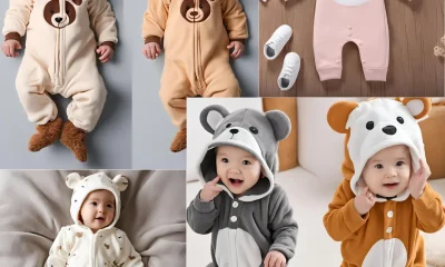 rs 149 bear design long-sleeve baby jumpsuit thespark shop